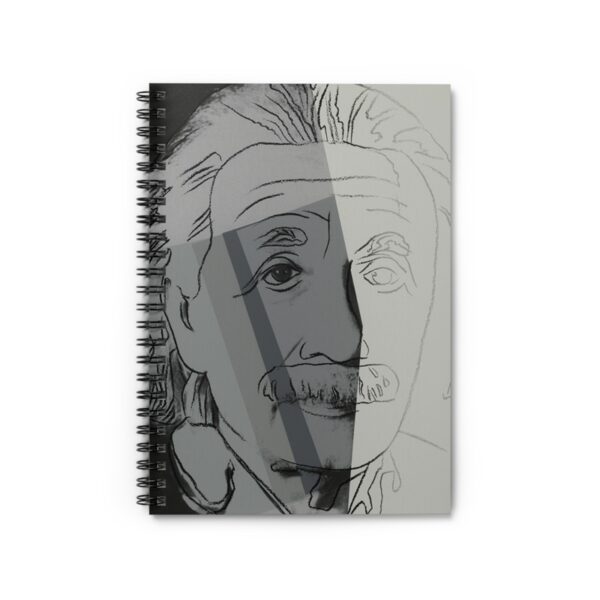 Der Depperte Andy Warhol Albert Einstein Spiral Notebook Front