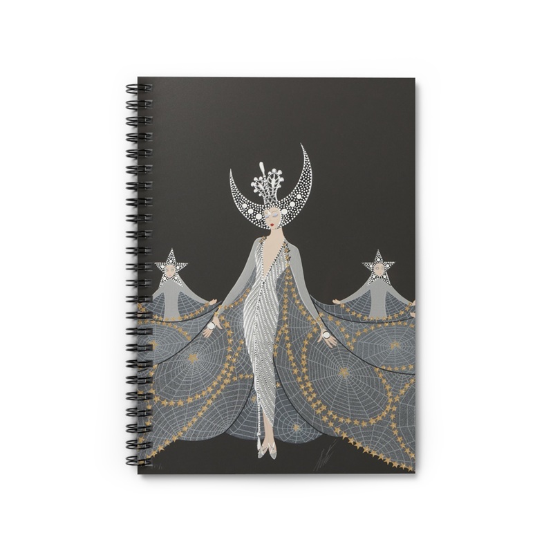 Erte Queen of The Night Spiral Notebook Front Erte Queen of The Night Spiral Notebook Front