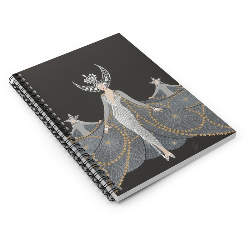 Erte Queen of The Night Spiral Notebook Erte Queen of The Night Spiral Notebook