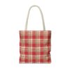 Inspired By Anne Frank Red Plaid Tote Bag 18x18 Back
