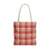 Inspired By Anne Frank Red Plaid Tote Bag 18x18 Front