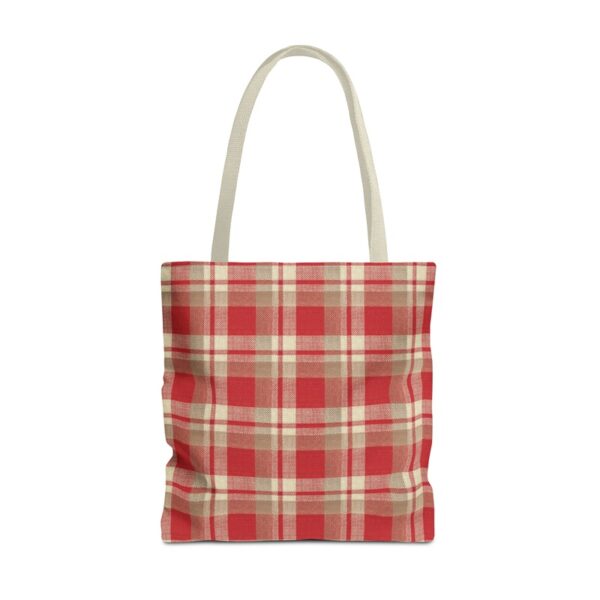 Inspired By Anne Frank Red Plaid Tote Bag 18x18 Front