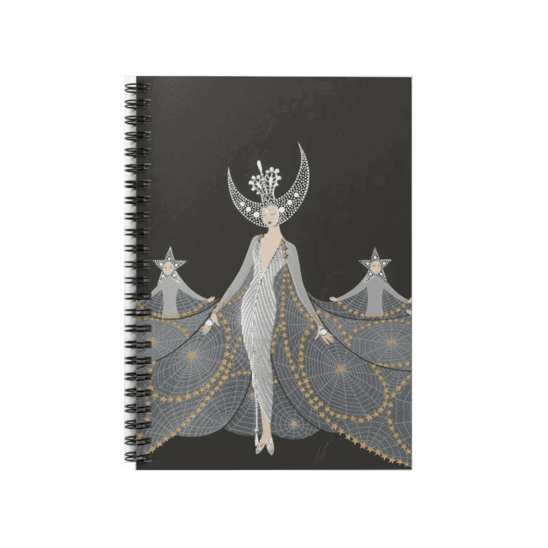 Queen Of The Night Spiral Notebook front cover